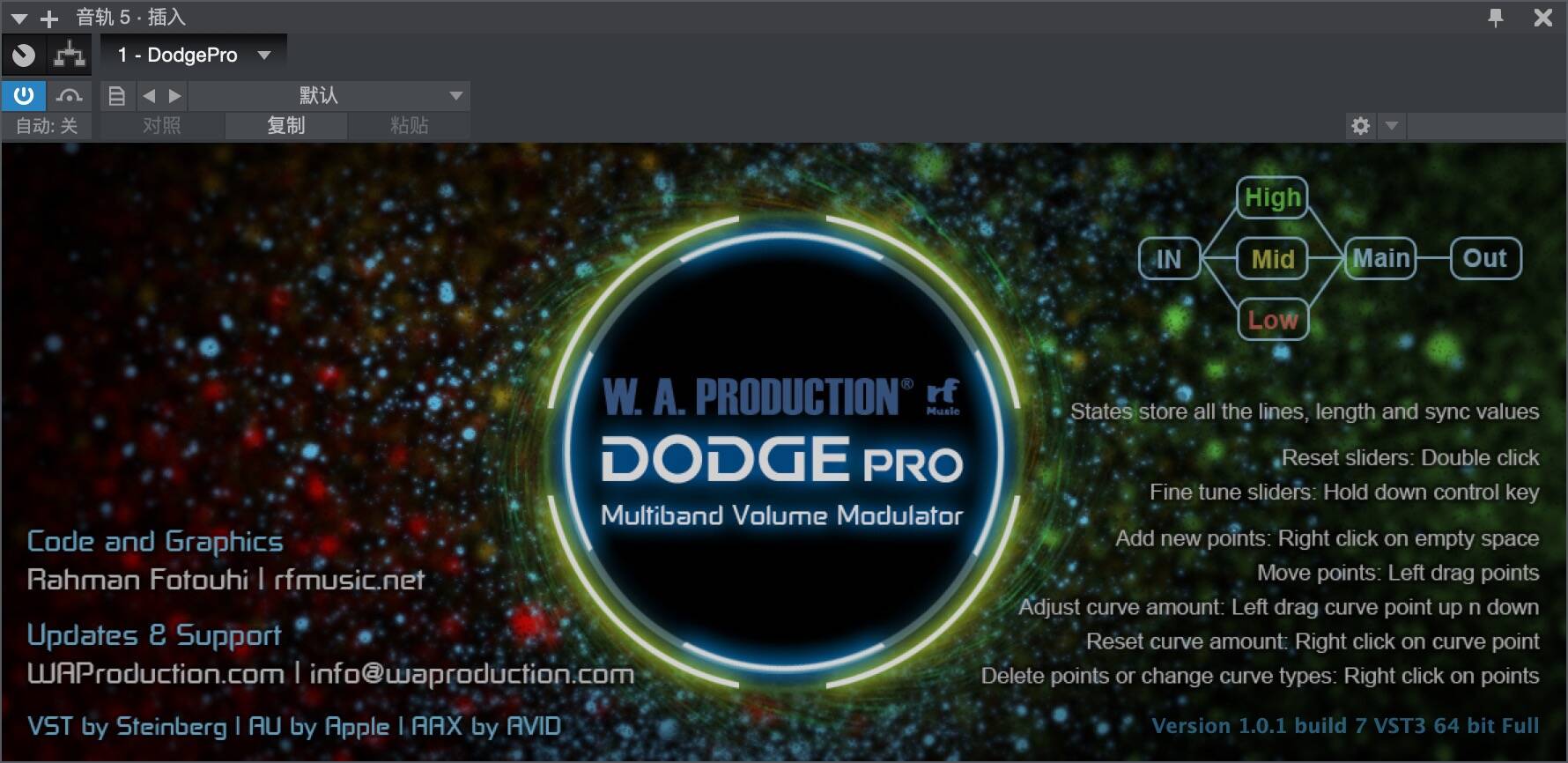 WA Production Dodge Pro for Mac(多频段音量音频调整插件)