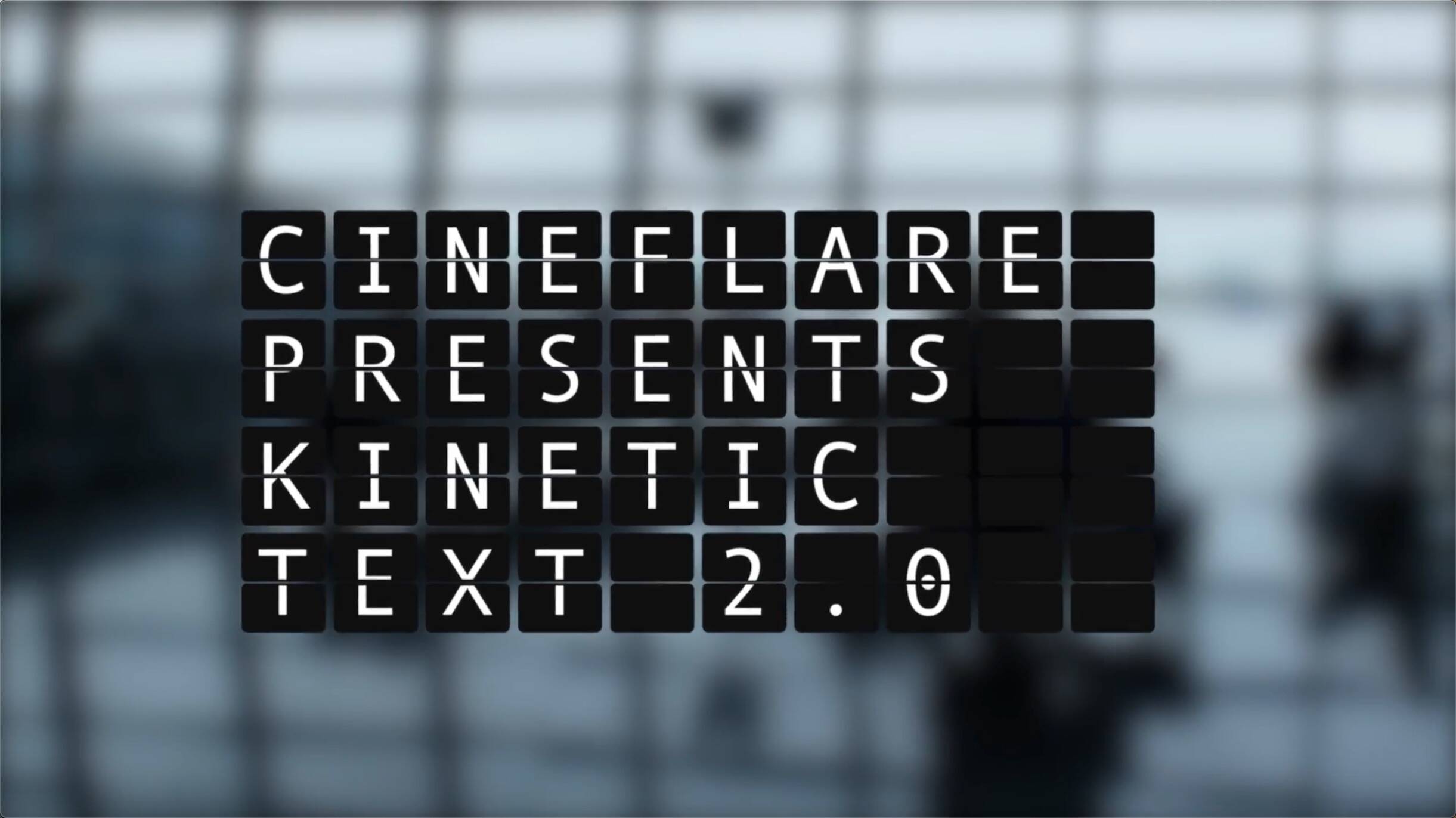 FCPX插件:动态文本排版CineFlare KineticText