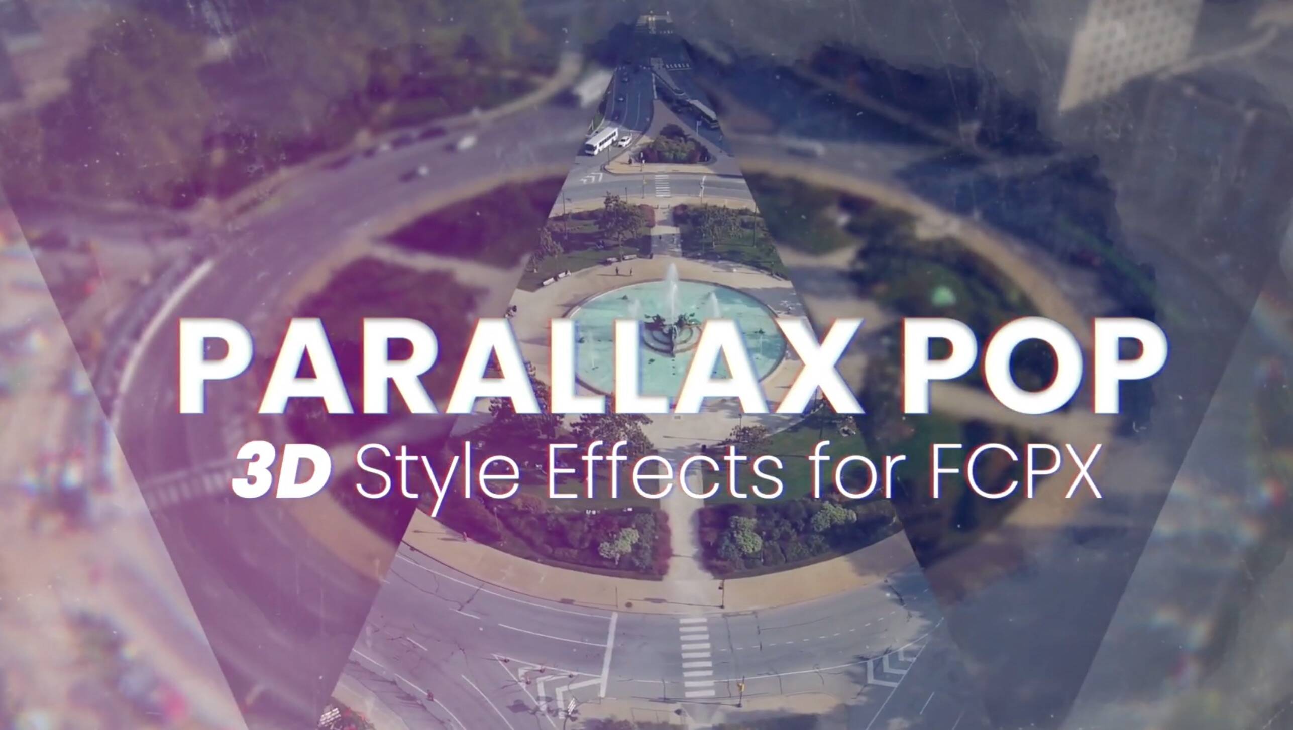 fcpx插件现代视差样式效果和新颖的动画文字标题Parallax Pop