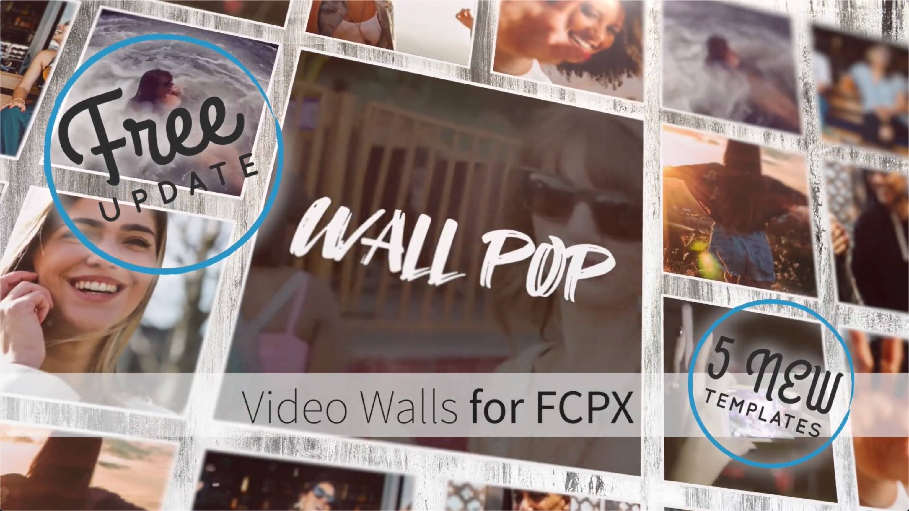 FCPX插件: 动感流行的动画视频墙 Wall Pop