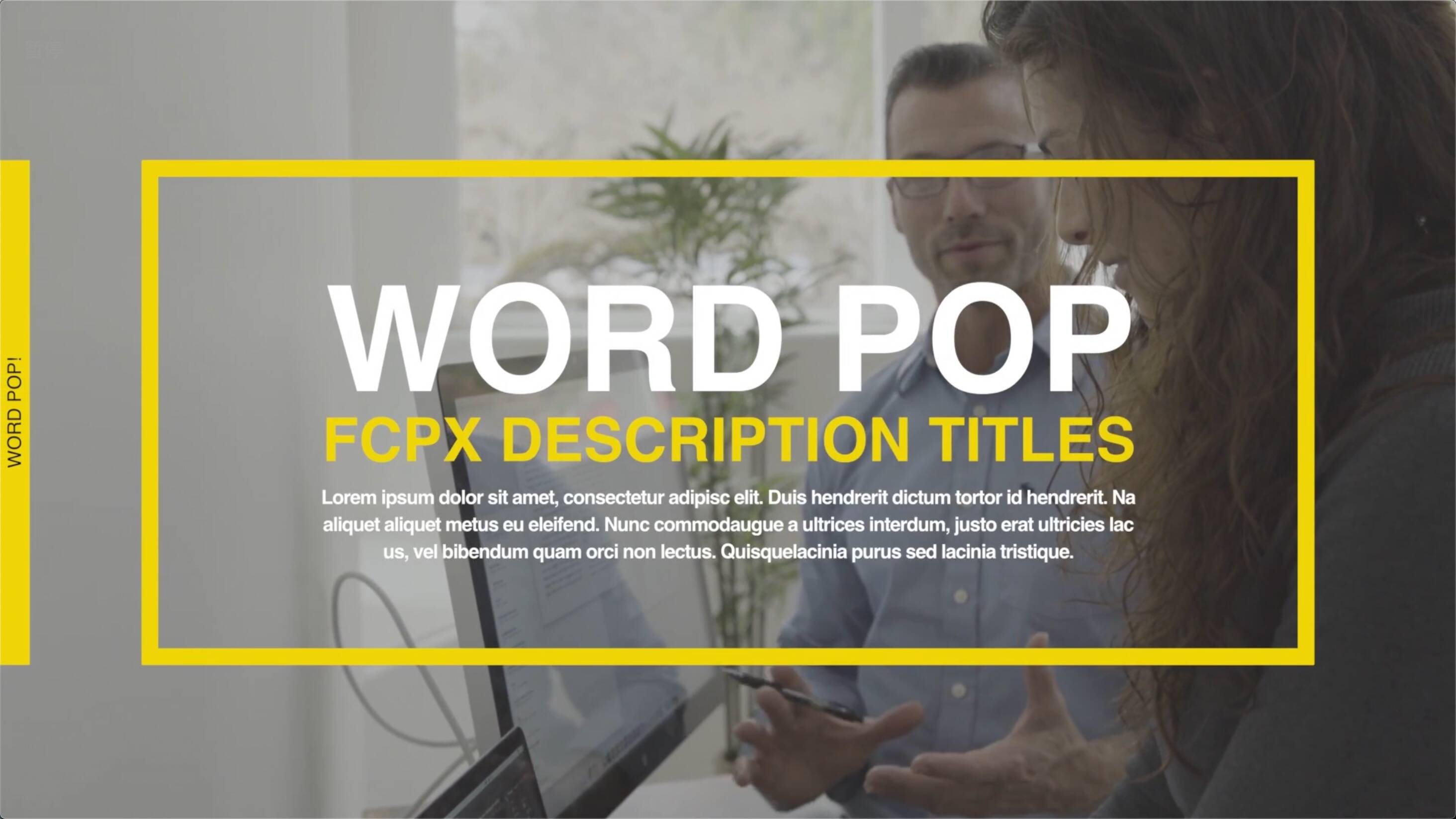 FCPX插件:大量文本段落标题 Word Pop