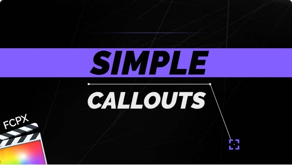 FCPX插件:注释解说文字标题动画Simple Callouts
