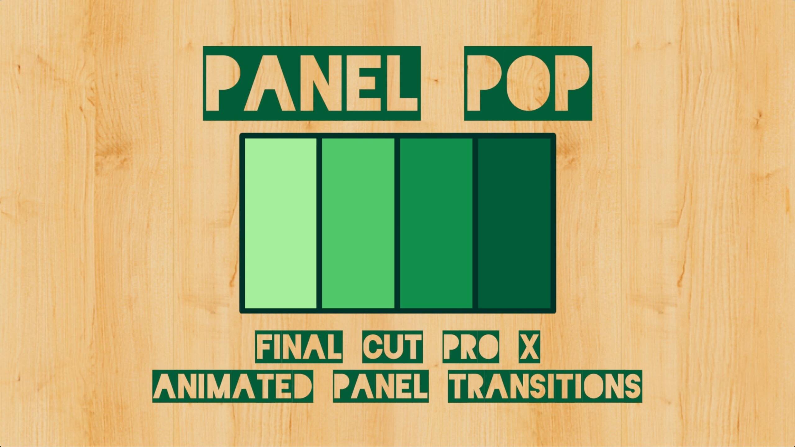 FCPX插件：Stupid Raisins Panel Pop(26个快速分屏转场)
