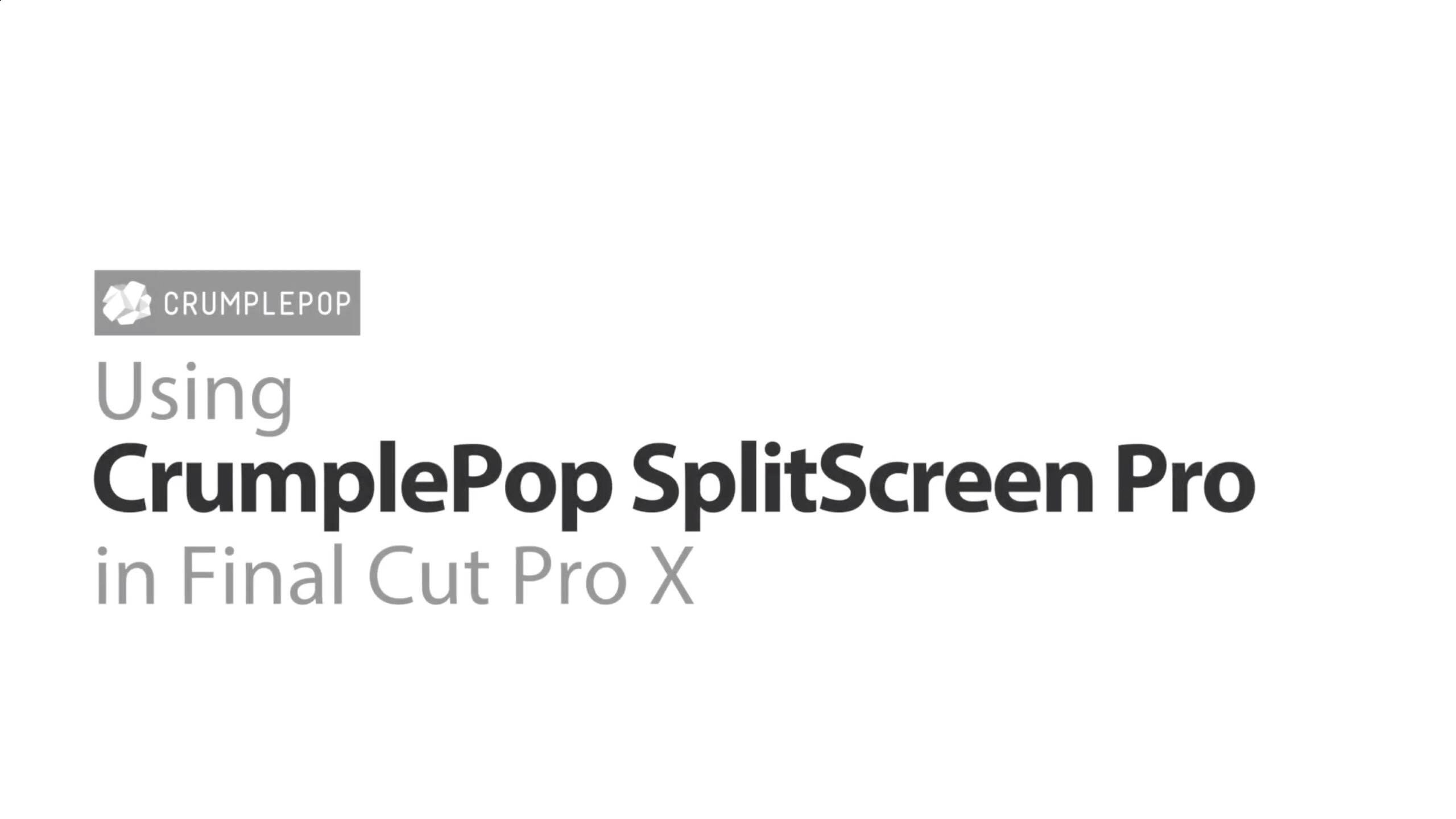 fcpx插件:SplitScreen Pro(快速自定义分屏)