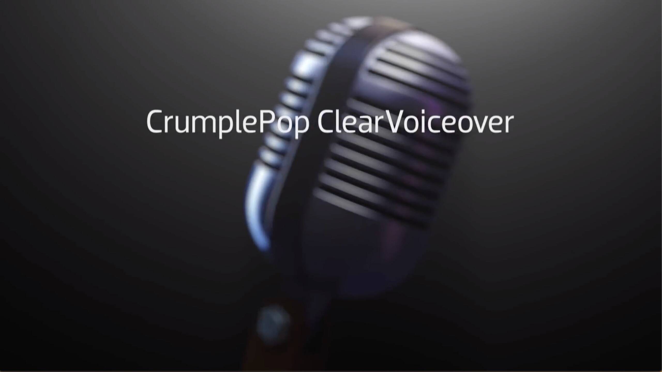 fcpx插件: CrumplePop ClearVoiceover(清晰配音)