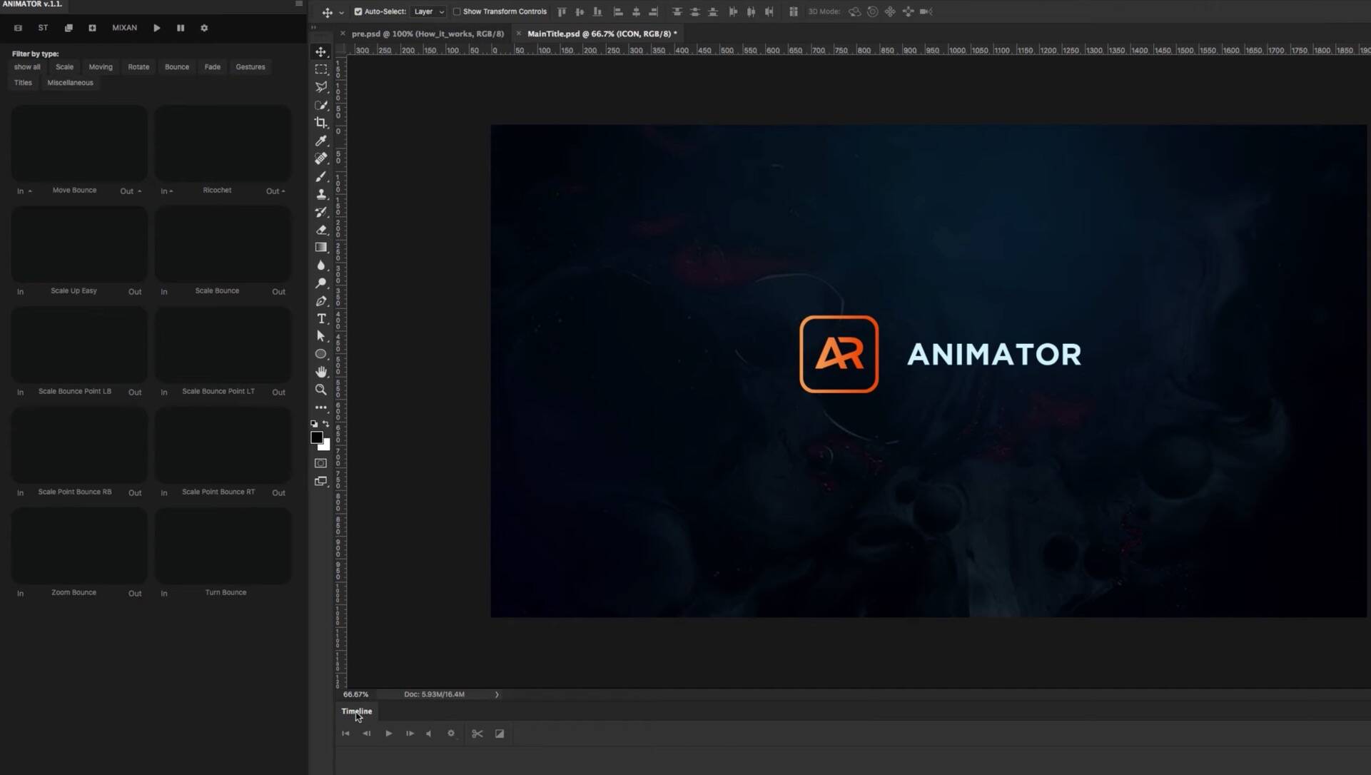 Animator Photoshop Plug-in for Animated Effects Mac(ps动画效果插件)