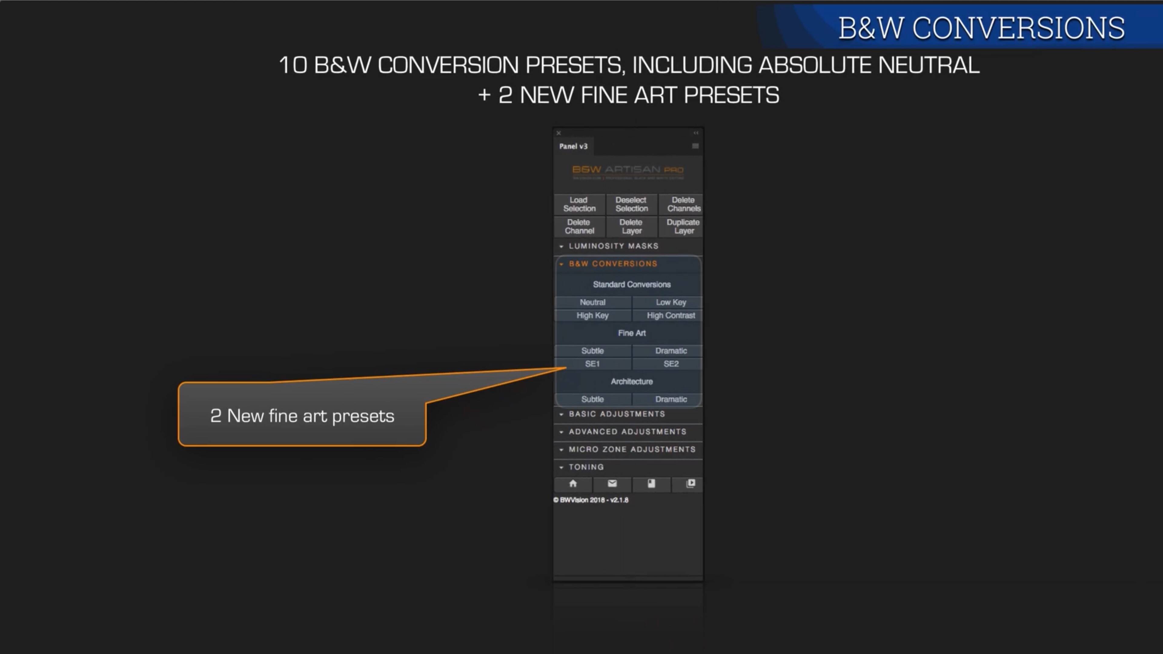 BW Artisan Pro for Mac(ps黑白调色扩展面板插件)
