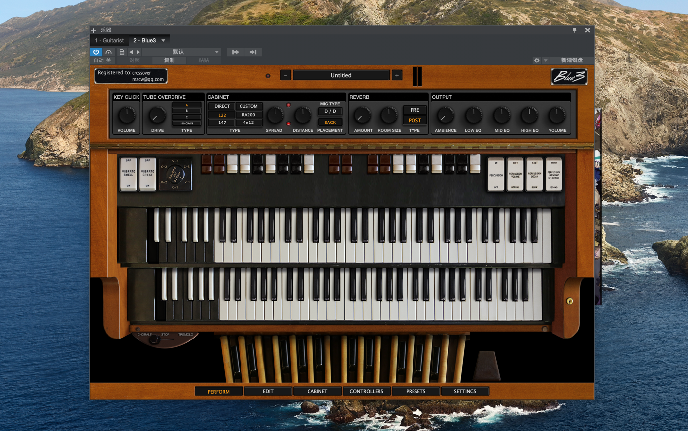GG Audio Blue3 for Mac(老式音轮风琴采样器插件)
