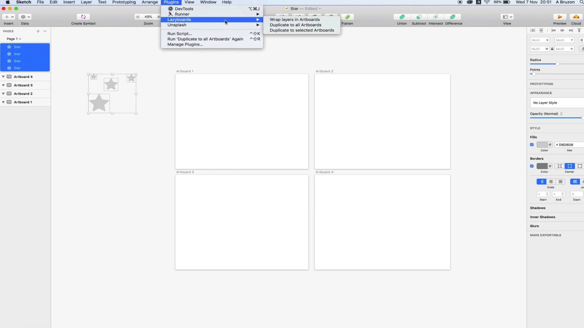 sketch插件：Lazyboards for Mac(画板图形批量处理)