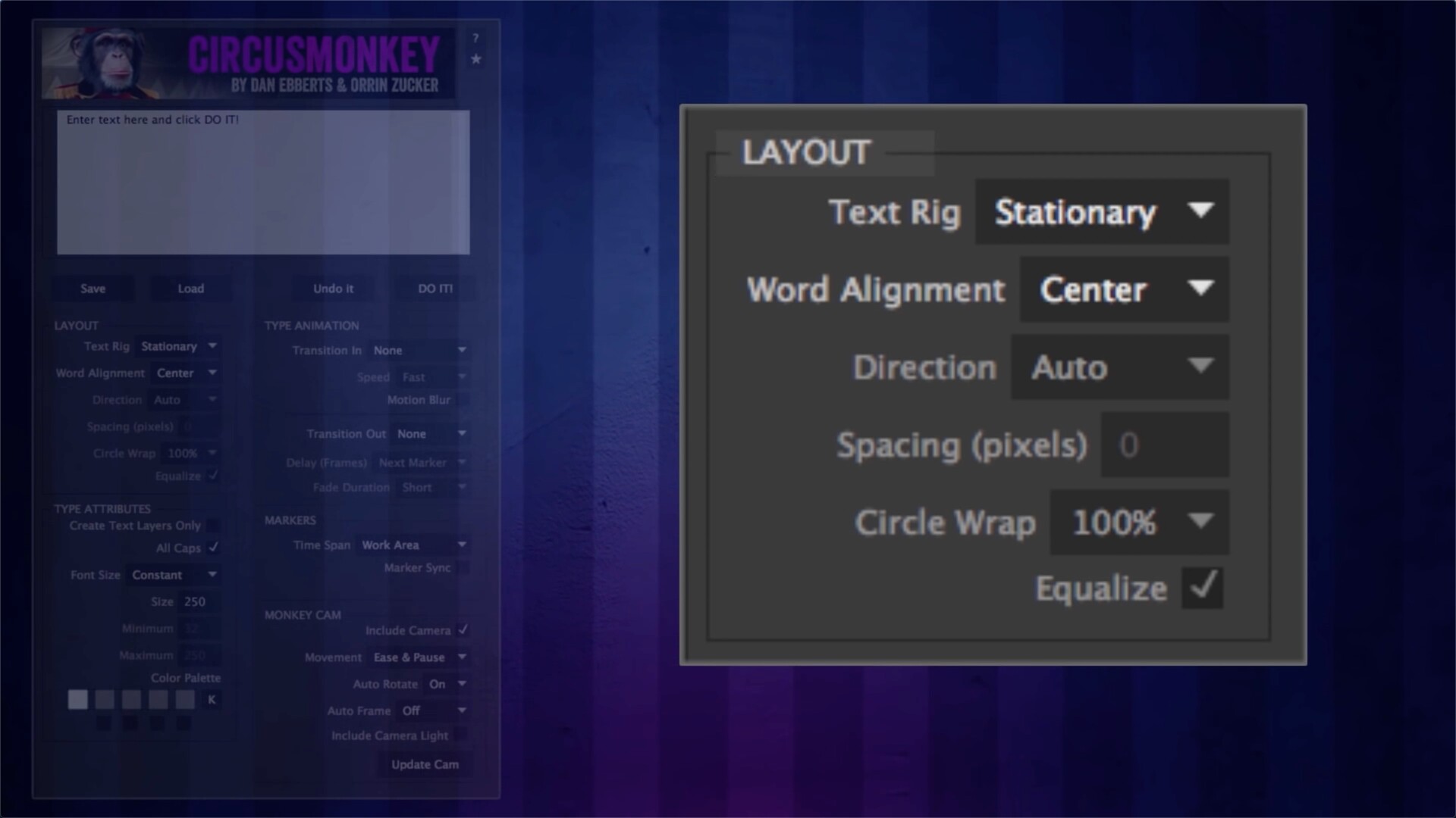 CircusMonkey for Mac(3D空间文字排版MG动画脚本)
