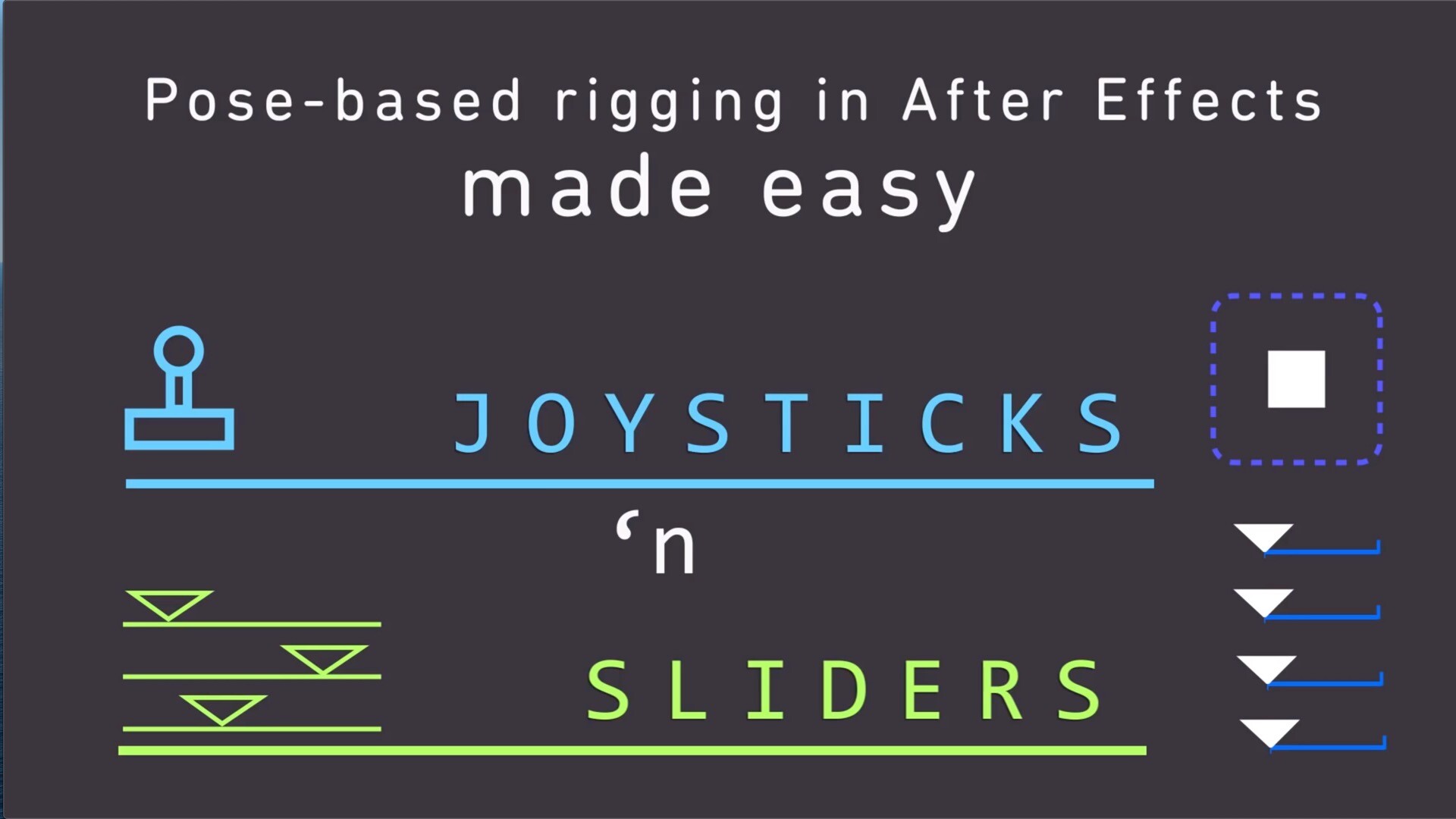 角色绑定操纵控制AE插件Joysticks‘n Sliders for mac 