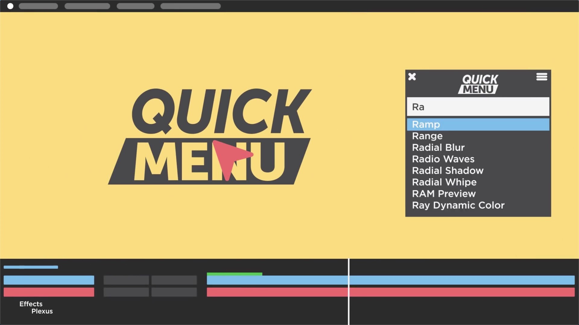 AE脚本Quick Menu 2 for mac(快捷栏菜单) 
