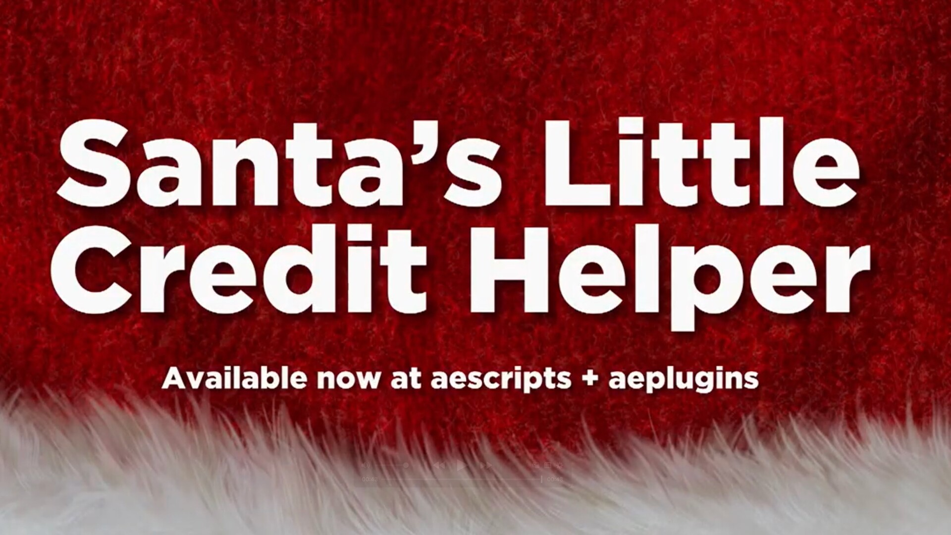 Santas Little Credit Helper for Mac(人员信息字幕介绍AE脚本)