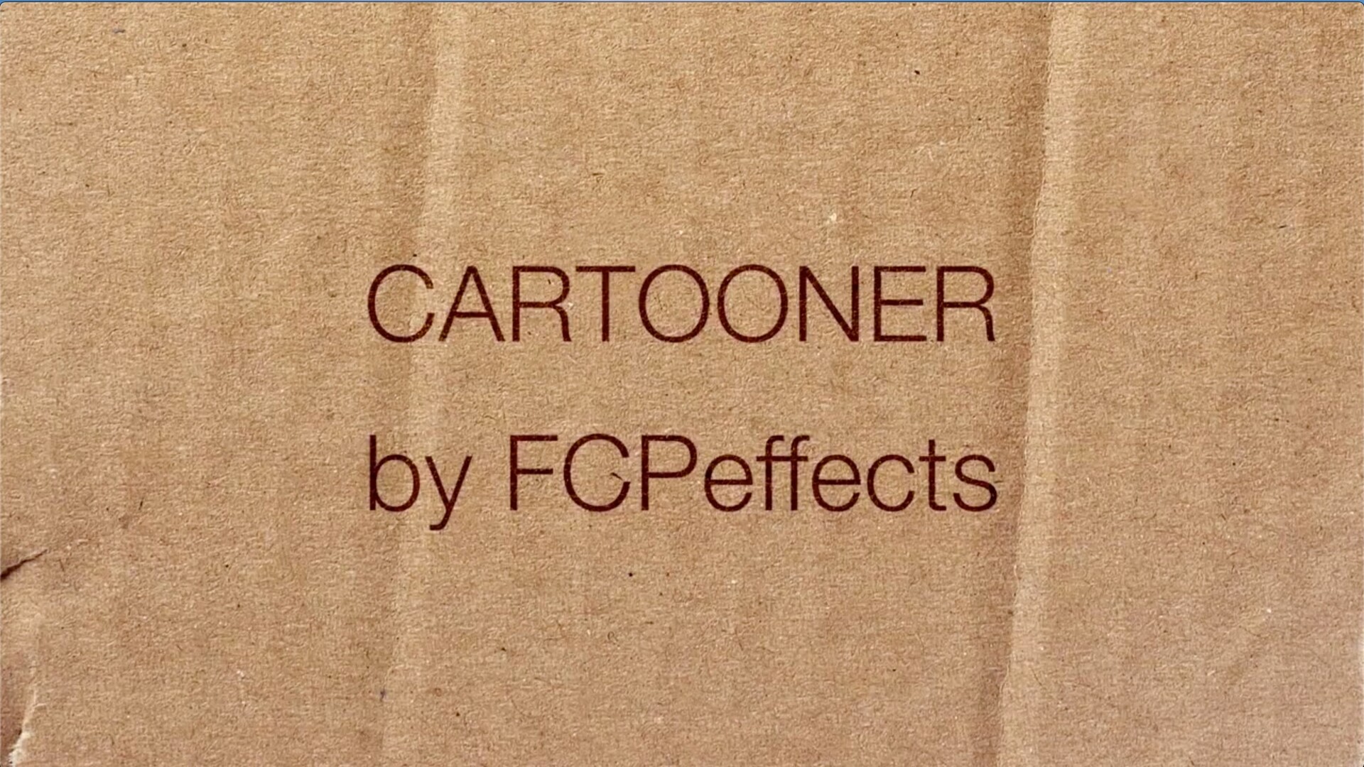 fcpx插件:水彩画艺术效果 Cartooner
