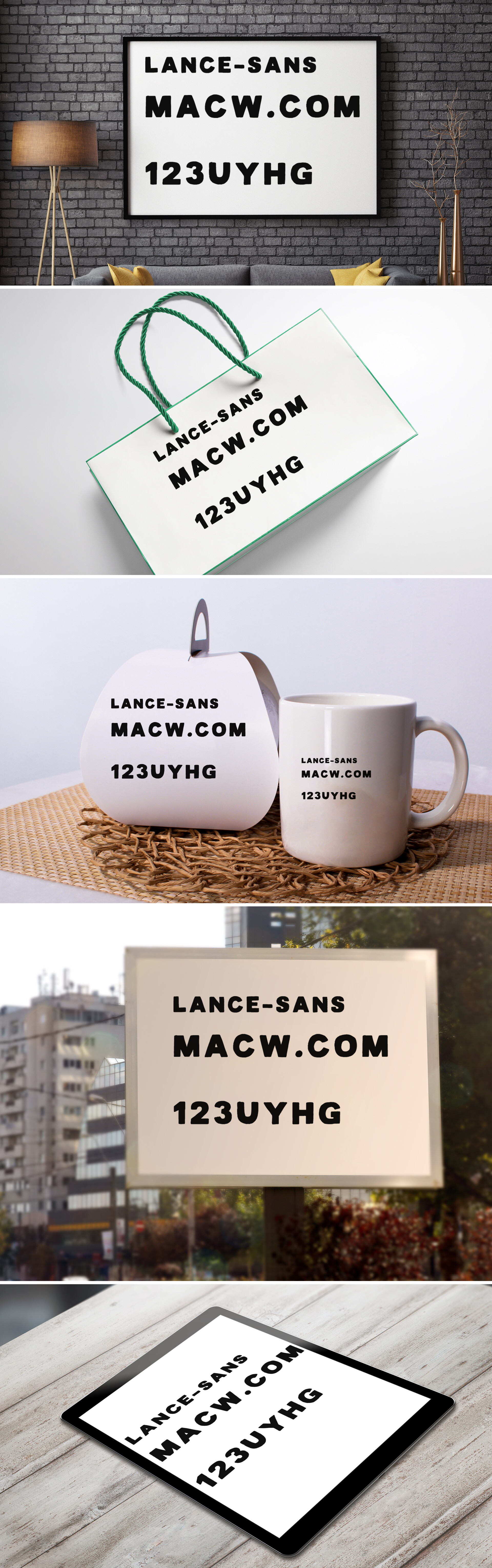 粗体印刷风格Mac字体Lance Sans and Serif
