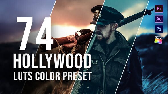 74个好莱坞电影级LUTS调色预设Hollywood LUT Color Grading Pack