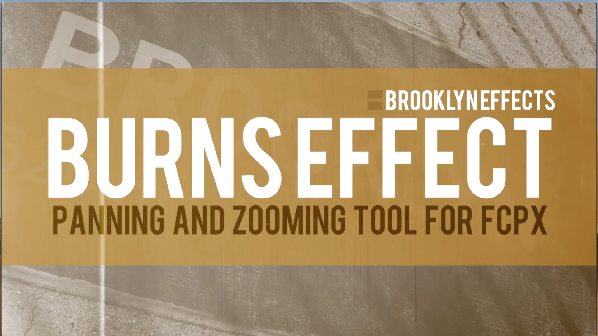FCPX插件：画面定点局部放大平移效果Brooklyn Effects – Burns Effect