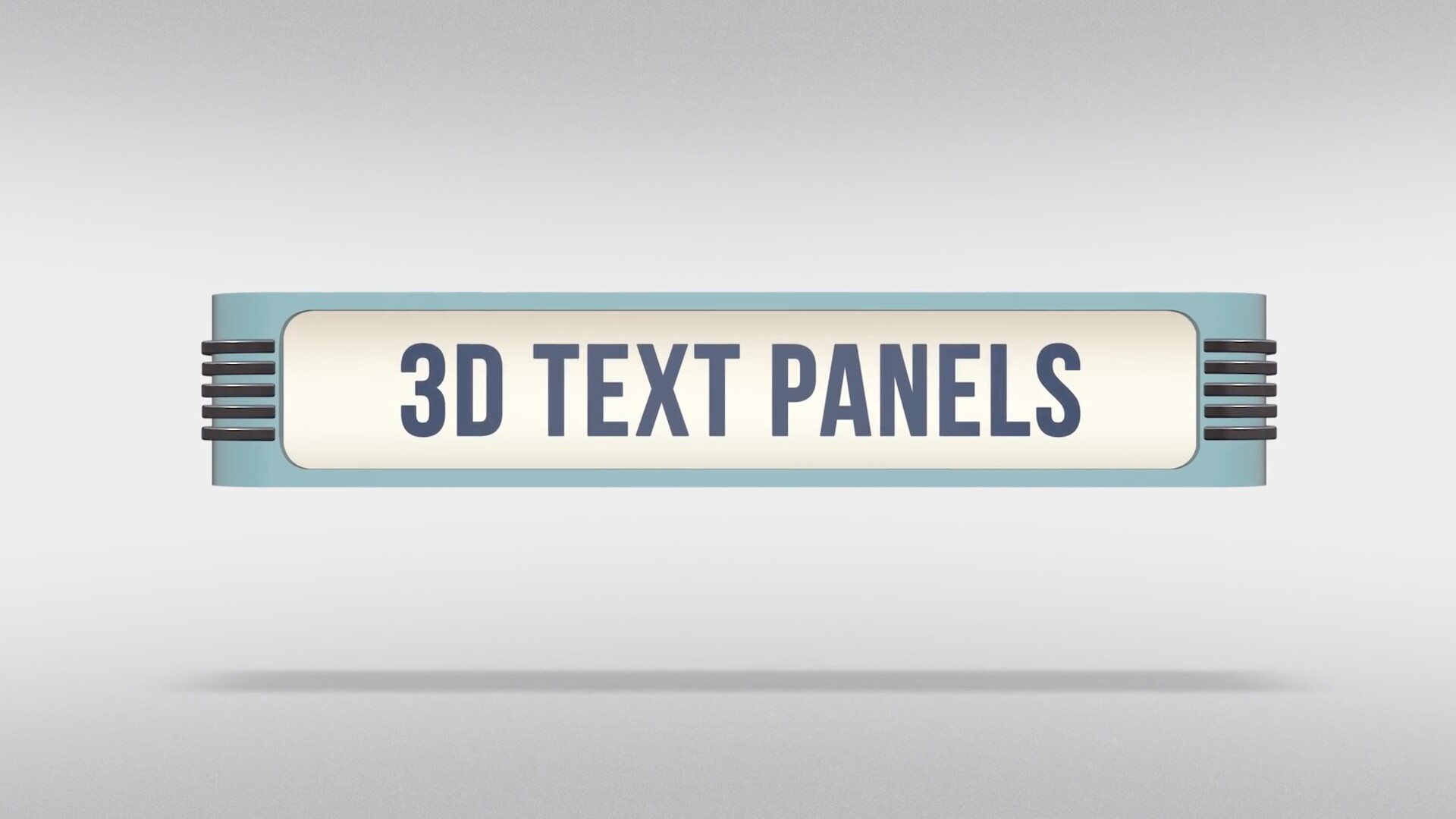 FCPX插件:面板标题插件SquidFX 3D Text Panels 