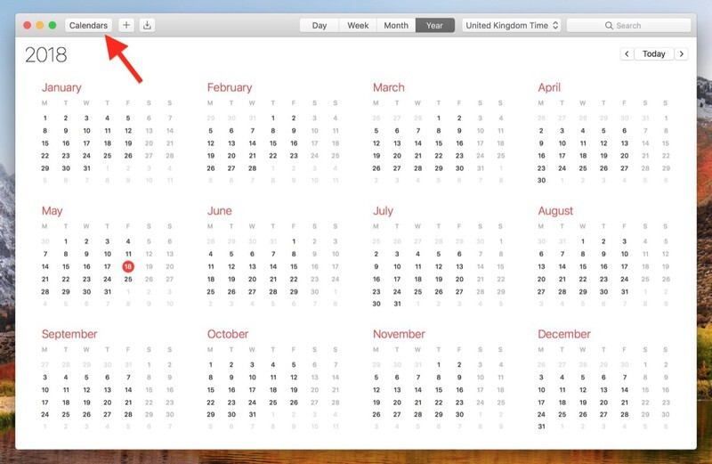 如何在Mac的日历应用程序中以列表形式查看所有事件