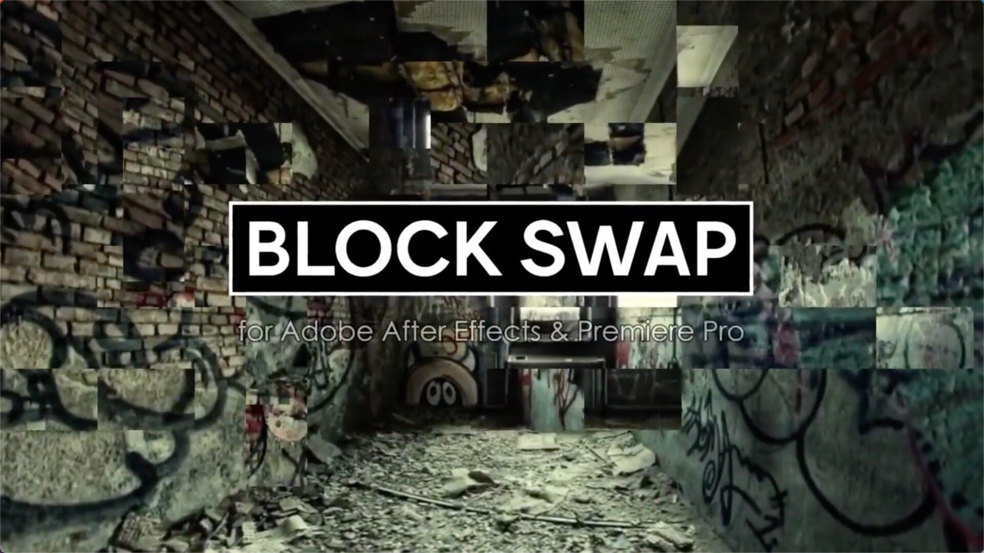 Aescripts Block Swap (AE插件随机生成像素块视觉特效)