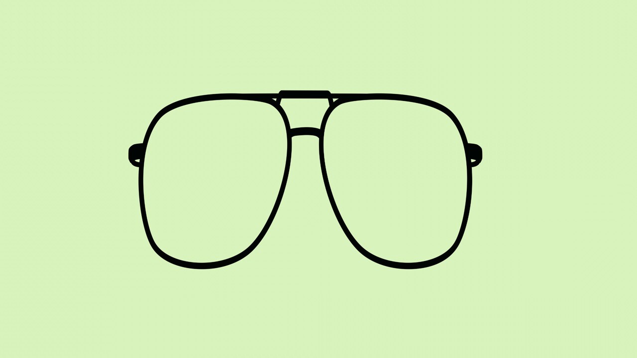 多种矢量眼镜样式、镜框PS形状