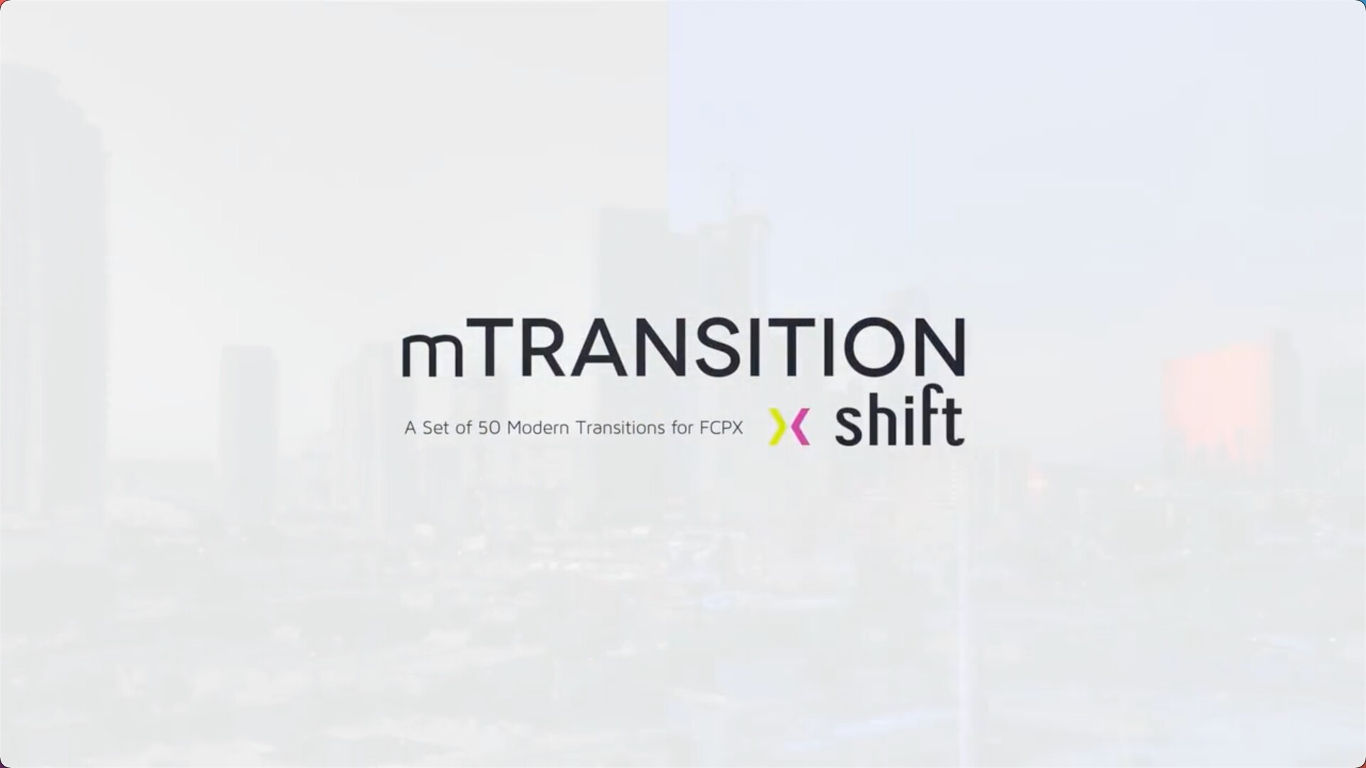 FCPX插件：50组时尚分屏视频转场预设mTransition Shift