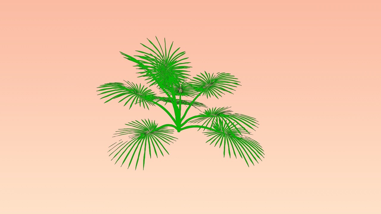 针松叶植物图案PS形状