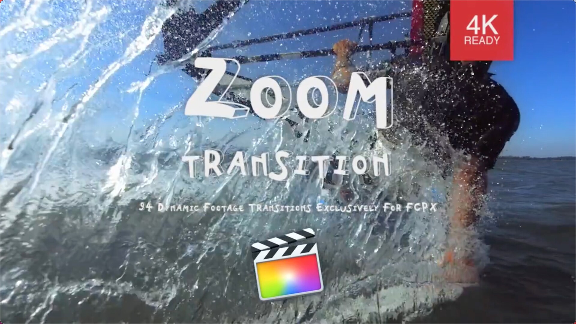 FCPX插件:缩放冲击扭曲旋转移动模糊动画Zoom Transitions