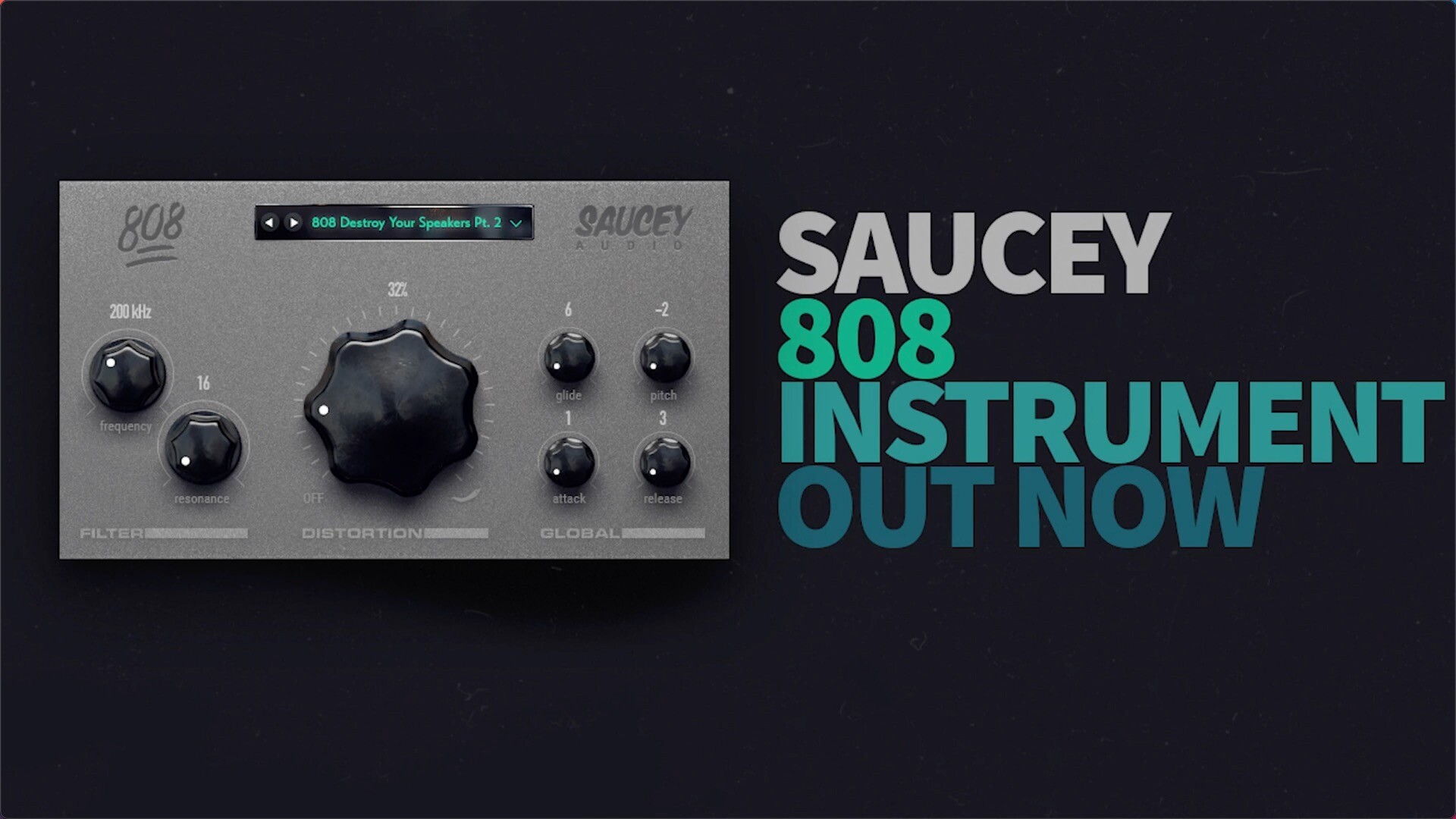 Saucey Audio 808 VST AU Instrument for mac(808贝斯工具)