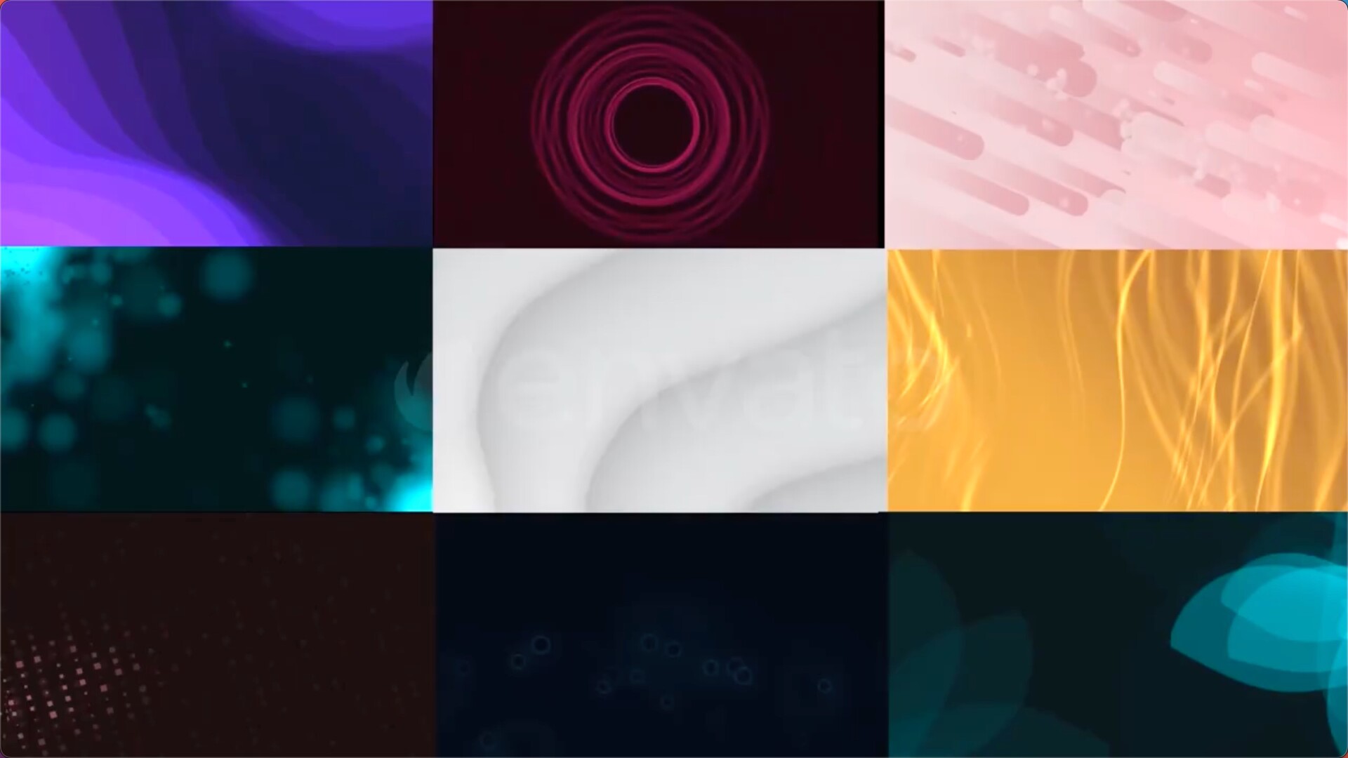 FCPX插件：Stylish Animated Backgrounds(9组时尚渐变彩色图形风格化背景动画)
