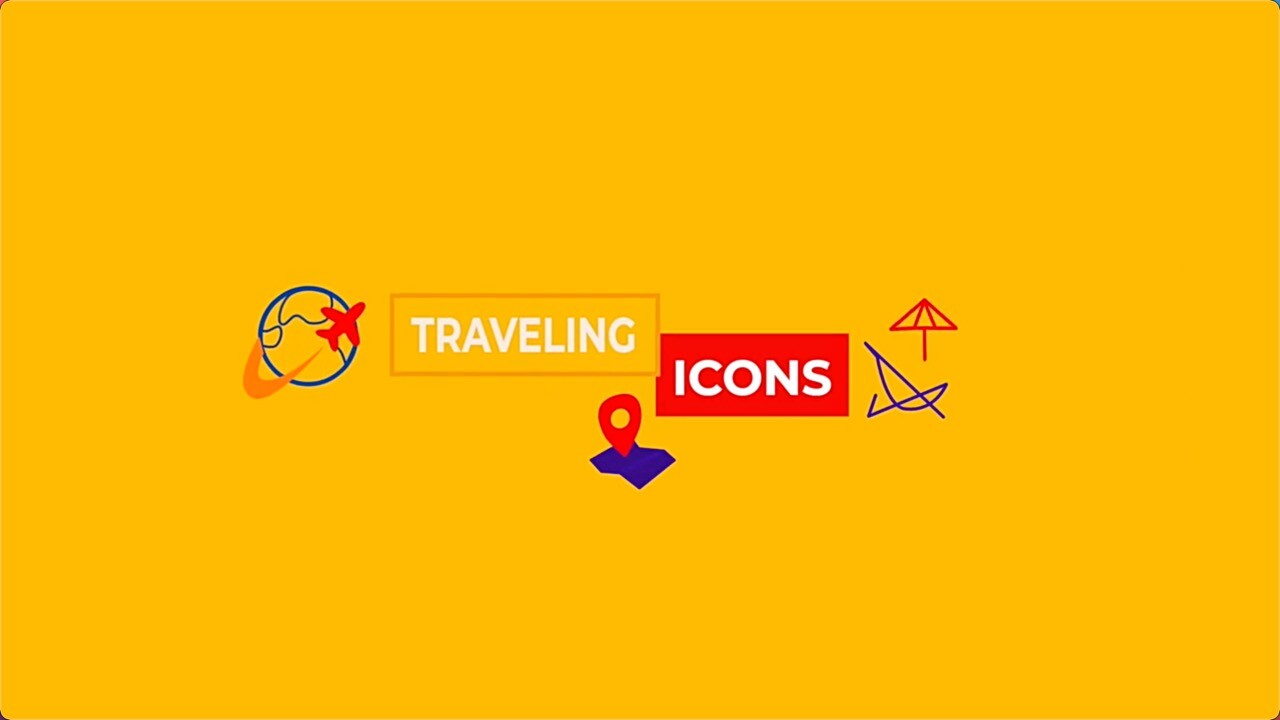 FCPX插件-12个假期VLOG旅行图标动画 Traveling Icons