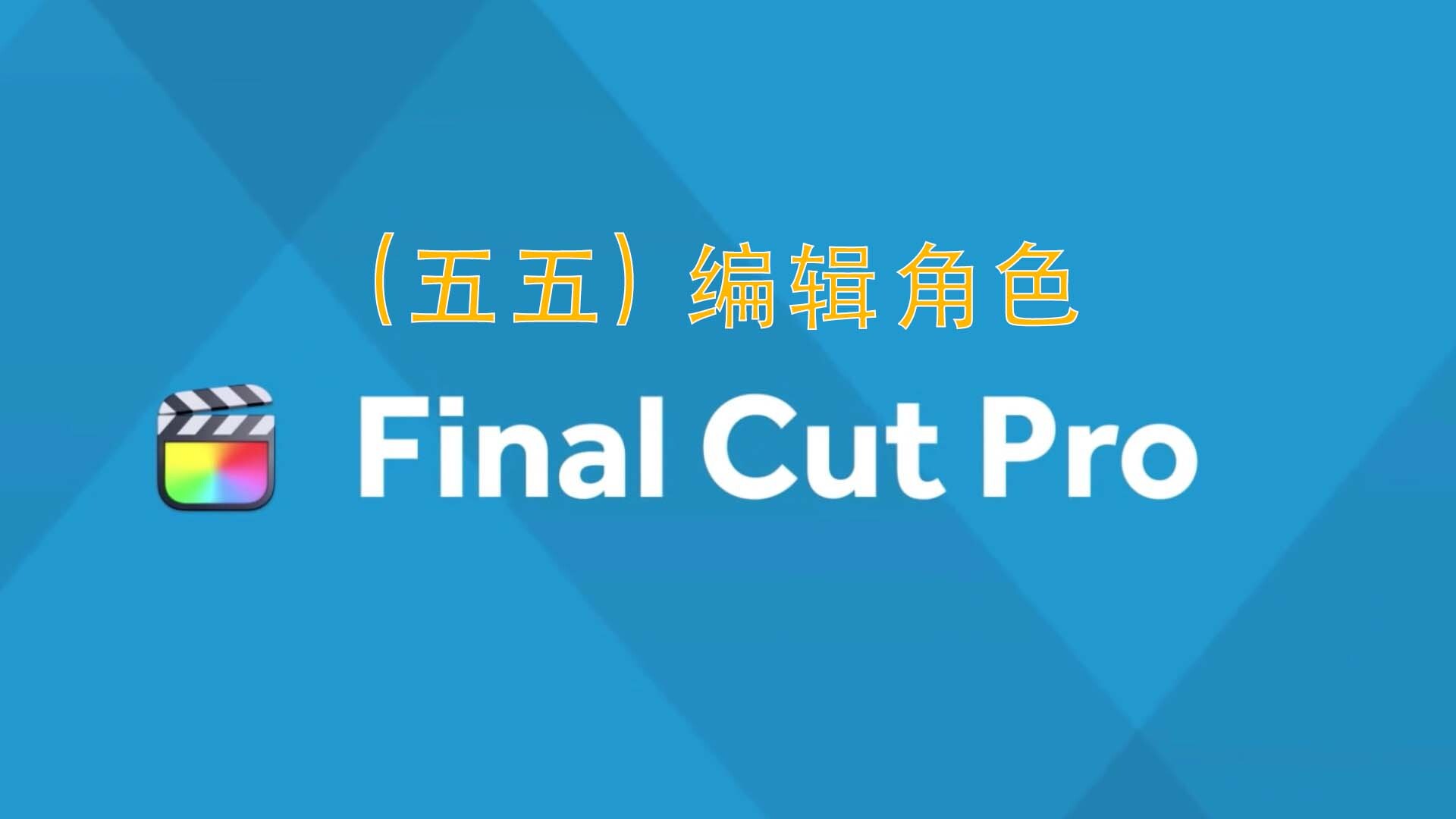Final Cut Pro 中文新手教程(55) 编辑角色