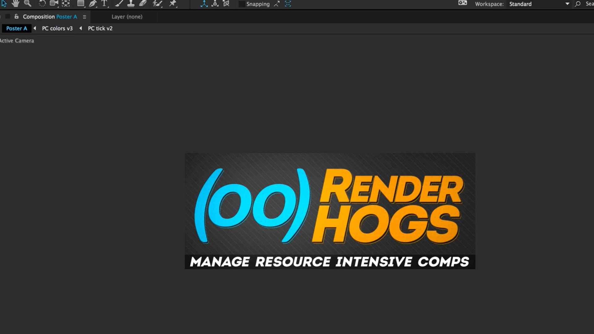 AE脚本-禁用不必要的图层和效果提高渲染预览速度 RenderHogs  