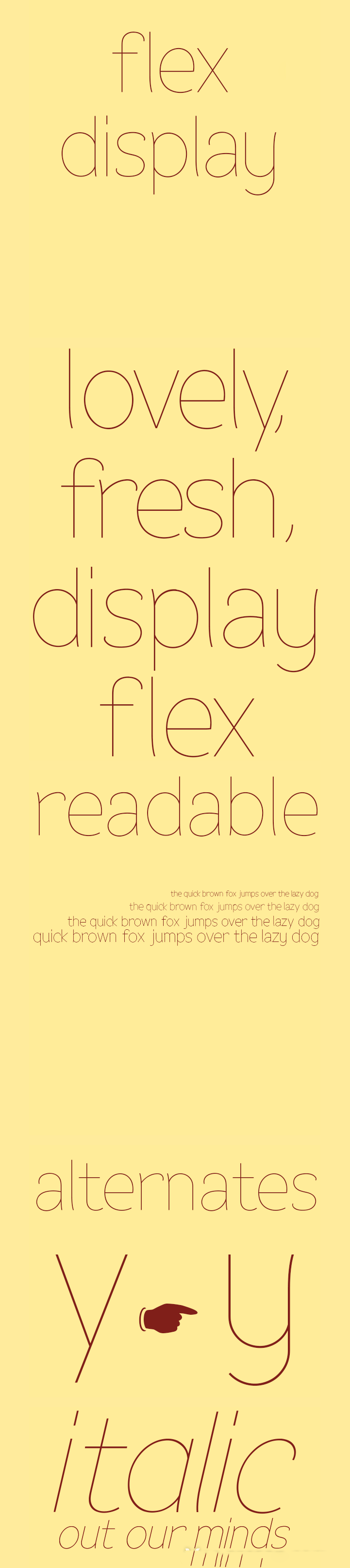 Flex Display纤细而优雅的字体