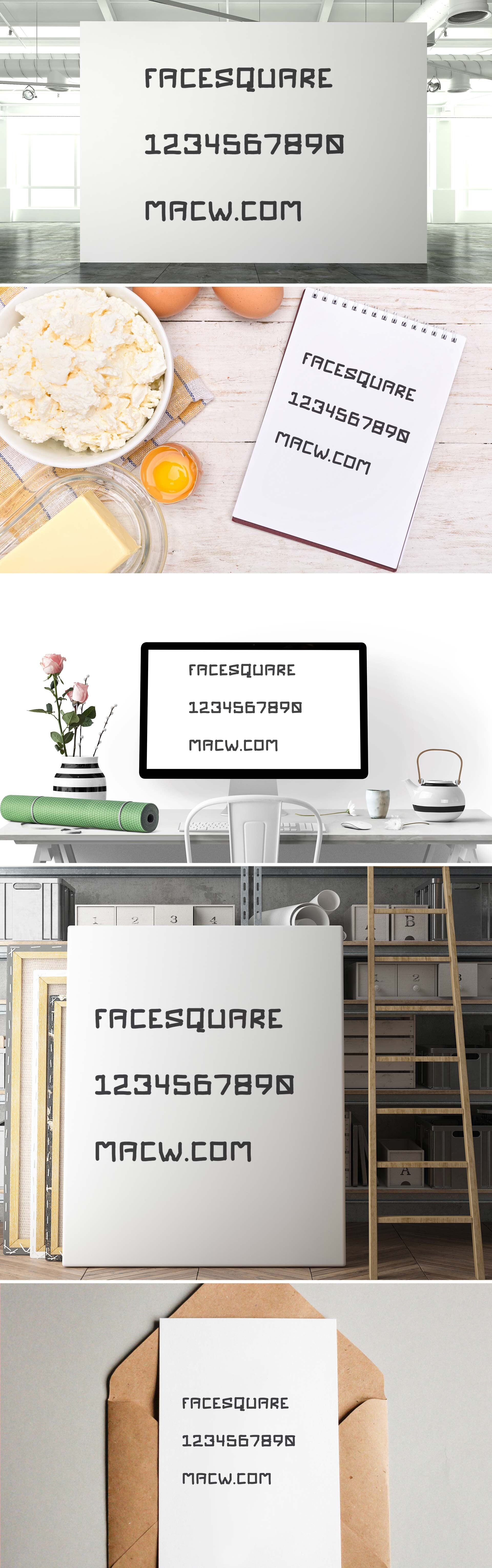 Face Square时尚显示字体