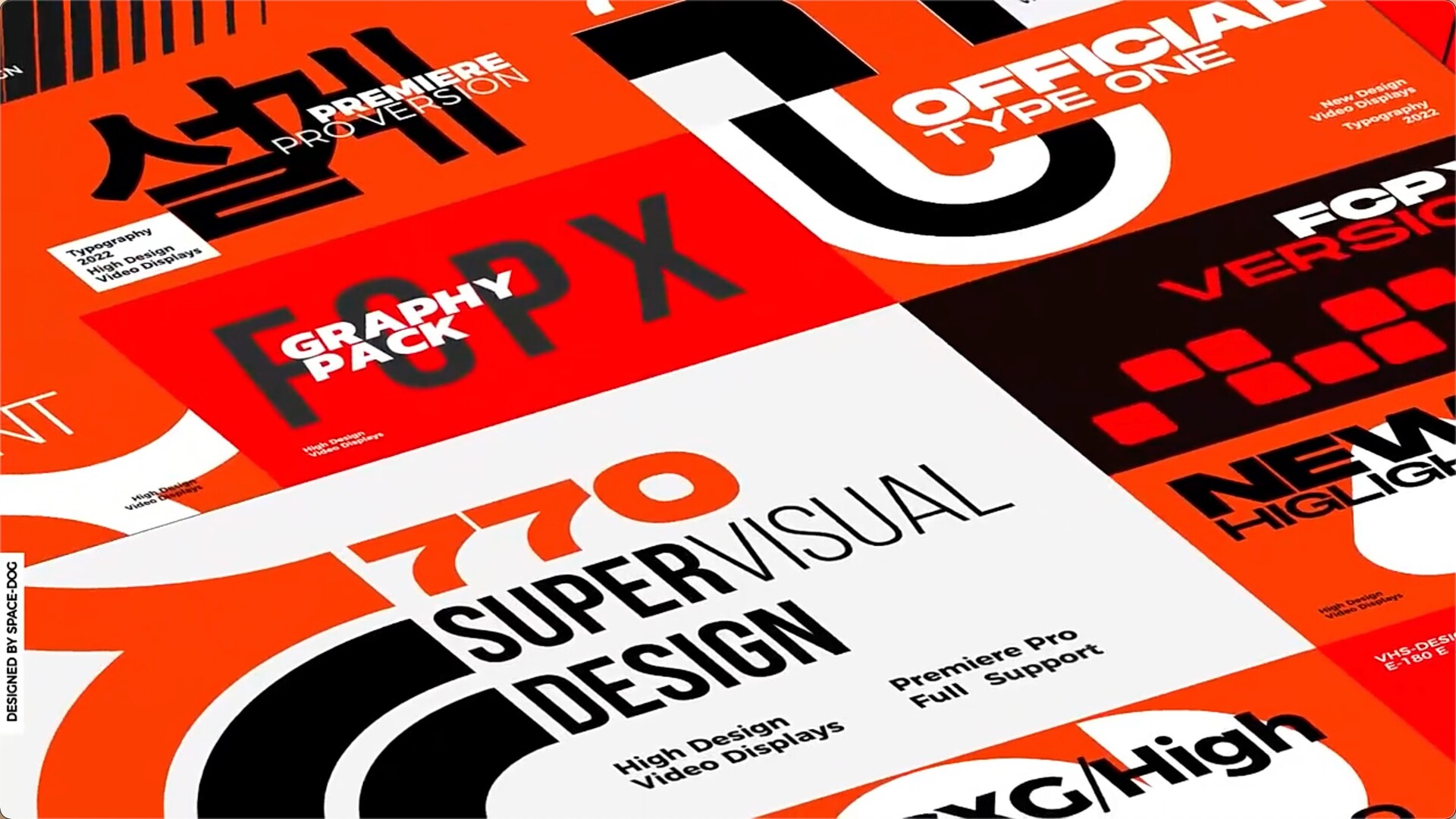 FCPX插件：12组时尚创意设计文字标题VHS Style Typography
