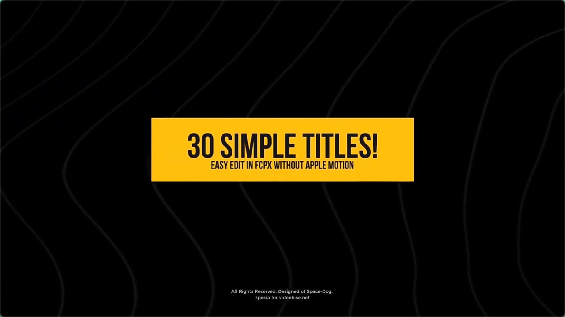 FCPX插件：30种现代简洁设计文字标题动画Simple Design Titles