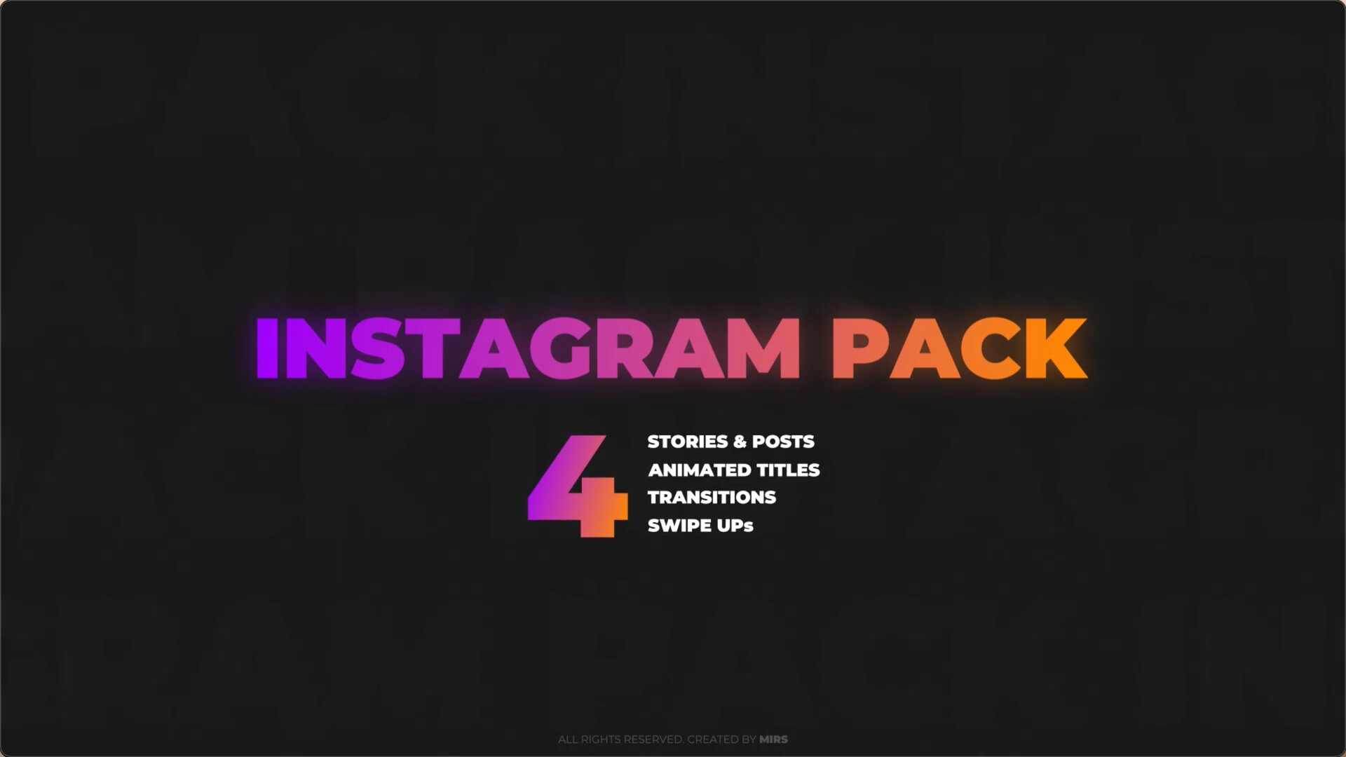 FCPX插件：INS时尚竖屏视频包装动画Instagram Pack