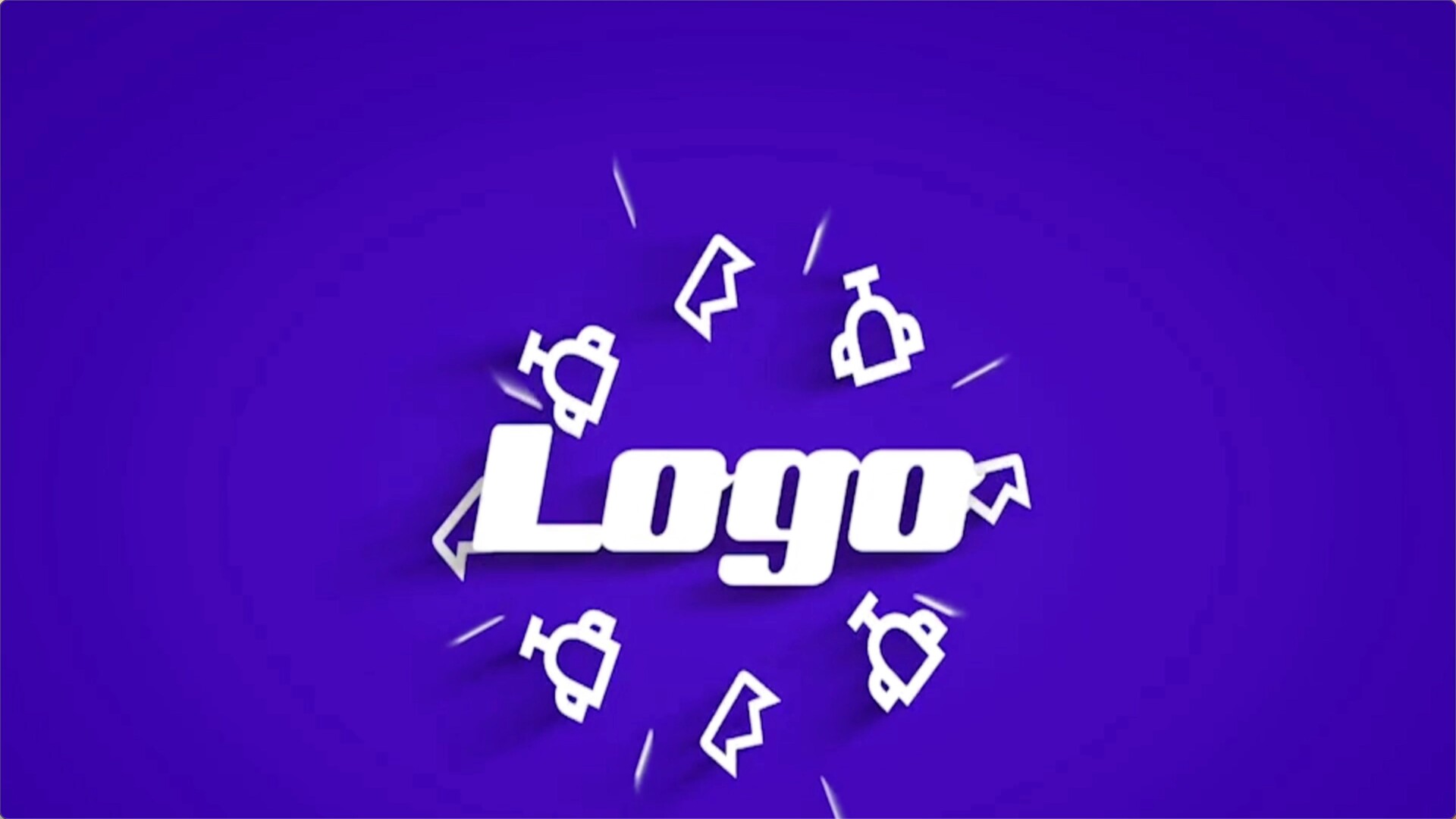 fcpx插件 发散抖动效果徽标LOGO展示片头模板 Twitch Logo Reveal