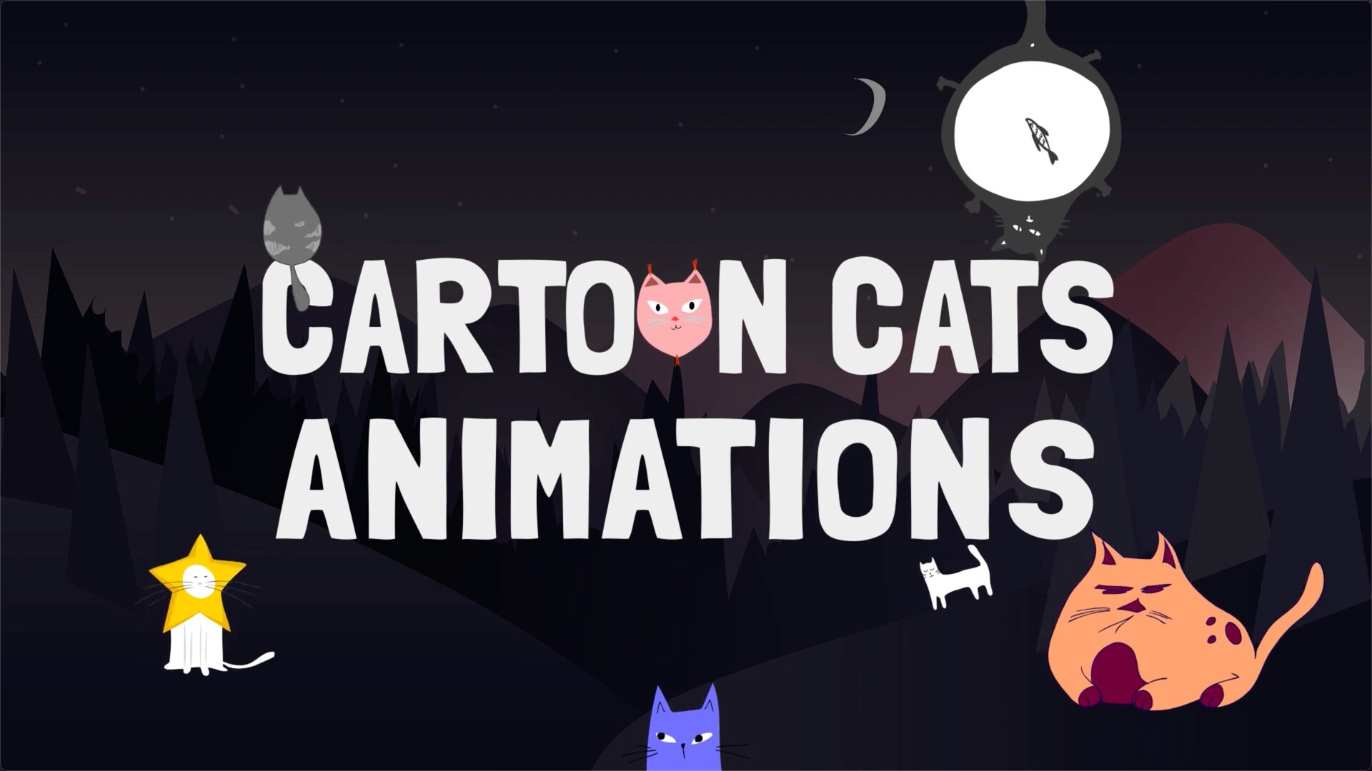 FCPX插件Cartoon Cats 卡通猫动画插件