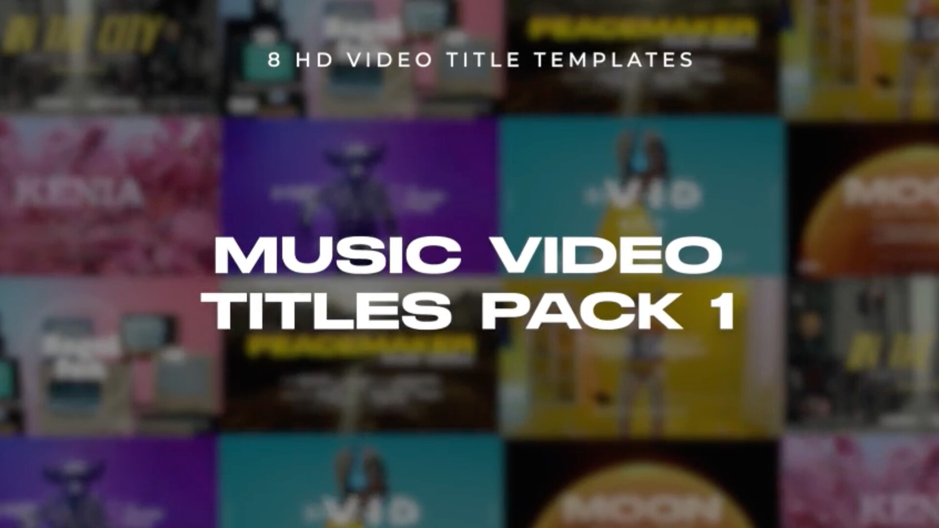 fcpx插件：音乐视频标题模版Music Video Titles pack 1  
