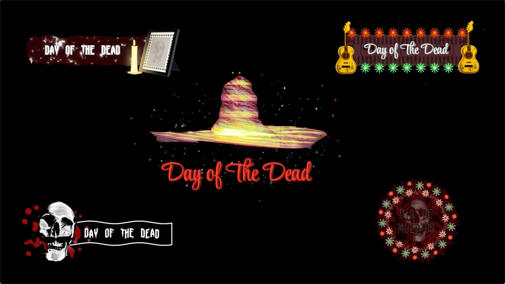 FCPX插件Day of the Dead Titles恐怖风格文本动画模板