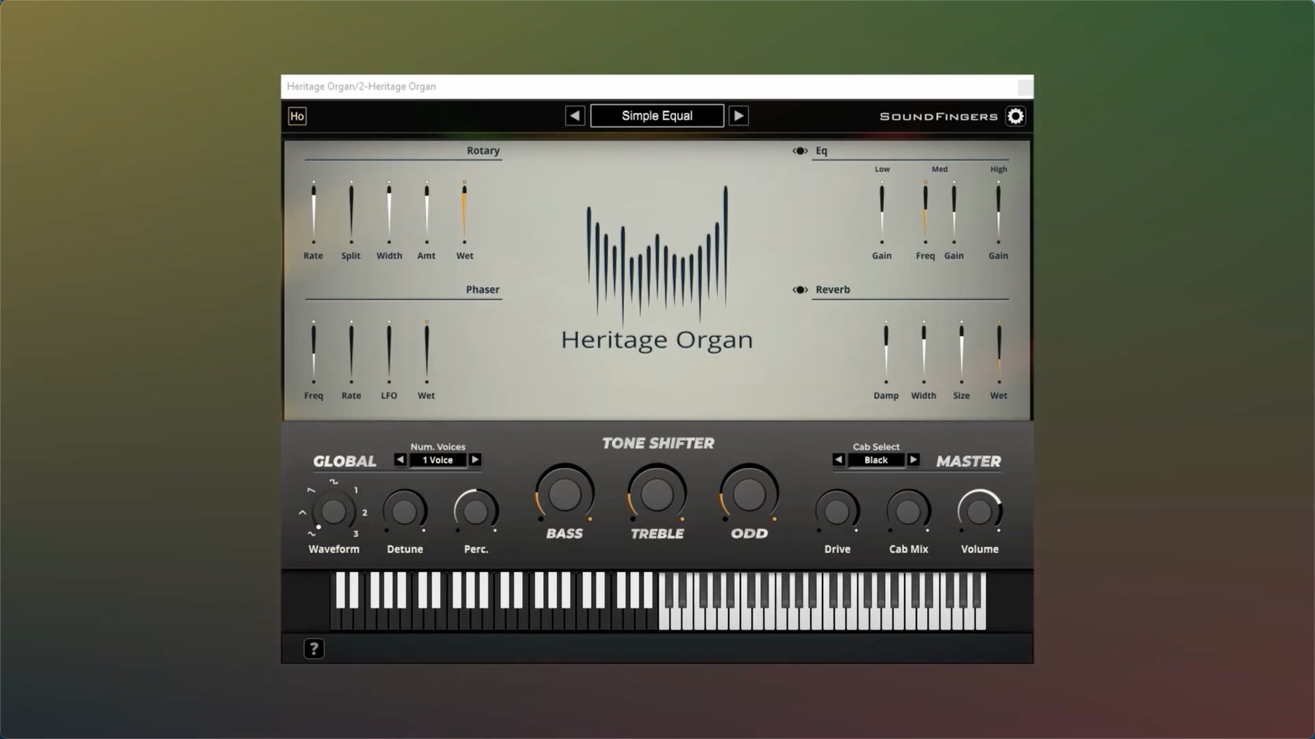 SoundFingers Heritage Organ Mac(通用合成器) 