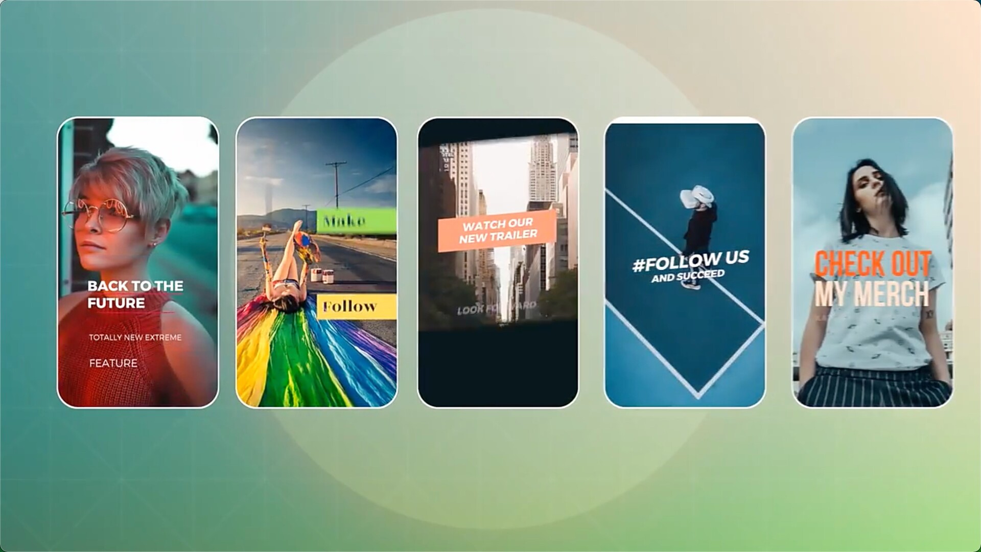 FCPX插件-40组竖屏时尚封面图文包装海报设计宣传动画Instagram Stories Pack 40