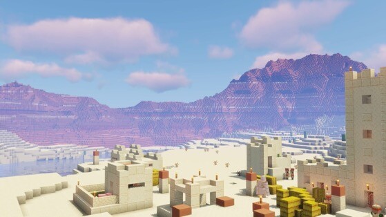 Minecraft Village Desert我的世界沙漠小镇动态壁纸