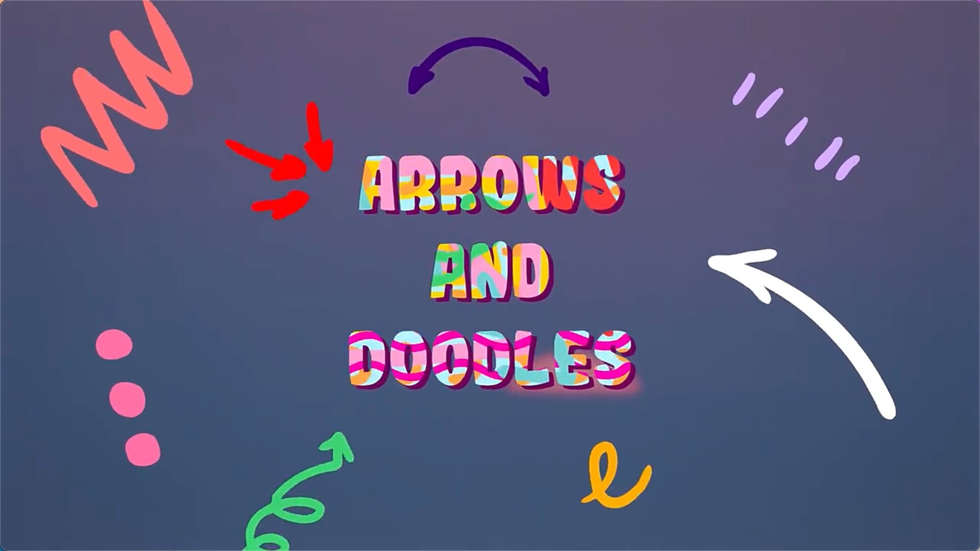 FCPX插件:40个手绘线条涂鸦箭头图形动画Arrows And Doodles Animations
