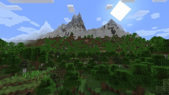 Minecraft Mountainscape我的世界高清全屏Mac壁纸