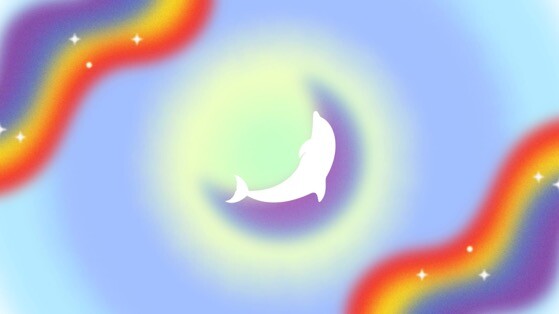 彩虹海豚rainbow dolphin5K高清壁纸