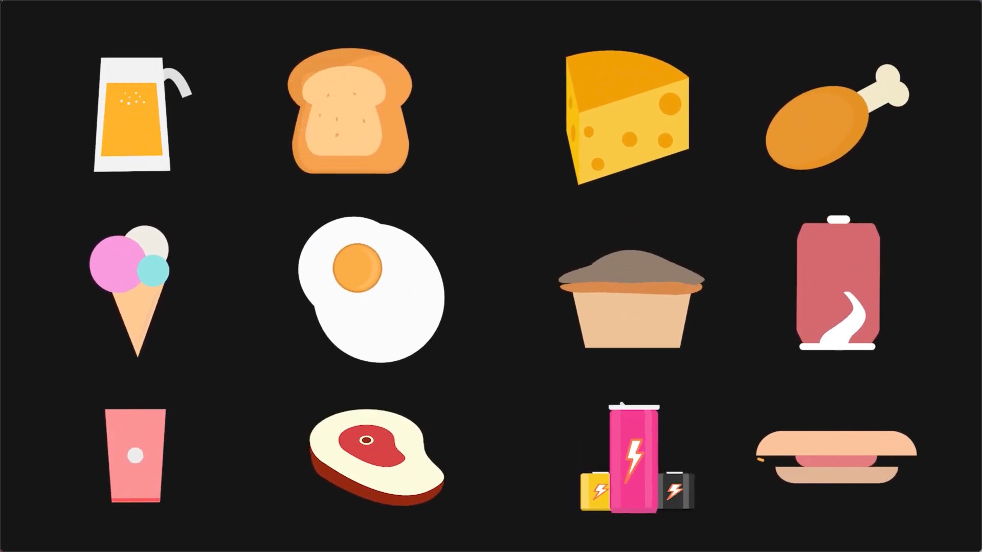 FCPX插件Foods and Drinks Icons for Mac(食物和饮料图标)