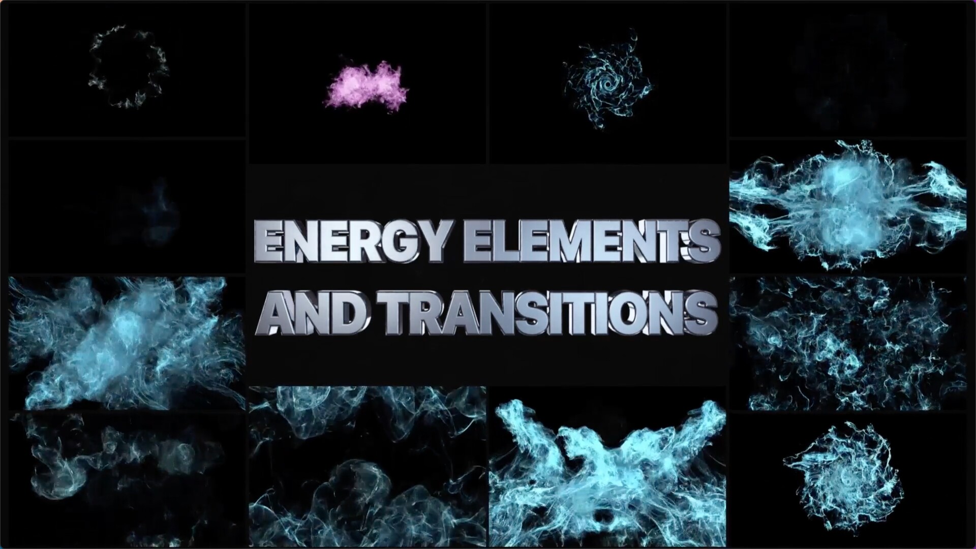 fcpx插件:12个彩色能量模拟元素字幕发生器(VFX Energy Elements And Transitions)